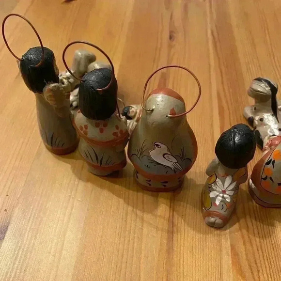 Vintage Hand Crafted Miniature Nativity Set Rustic Folk Art - Picture 5 of 6